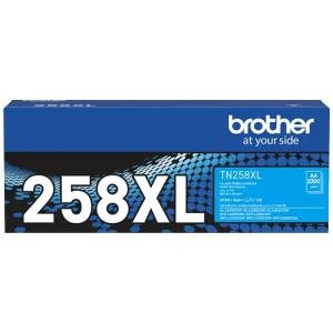 Genuine Brother TN-258XLC (TN258XLC) High Yield Cyan Toner Cartridge