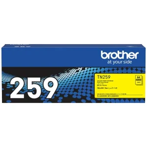 Genuine Brother TN-259Y (TN259Y) Super High Yield Yellow Toner Cartridge